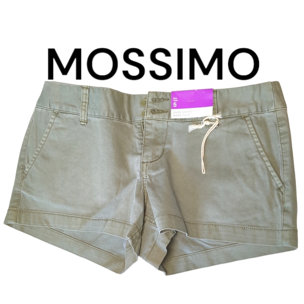 *New*MOSSIMO  Low Rise Military Green Shorts Size 5